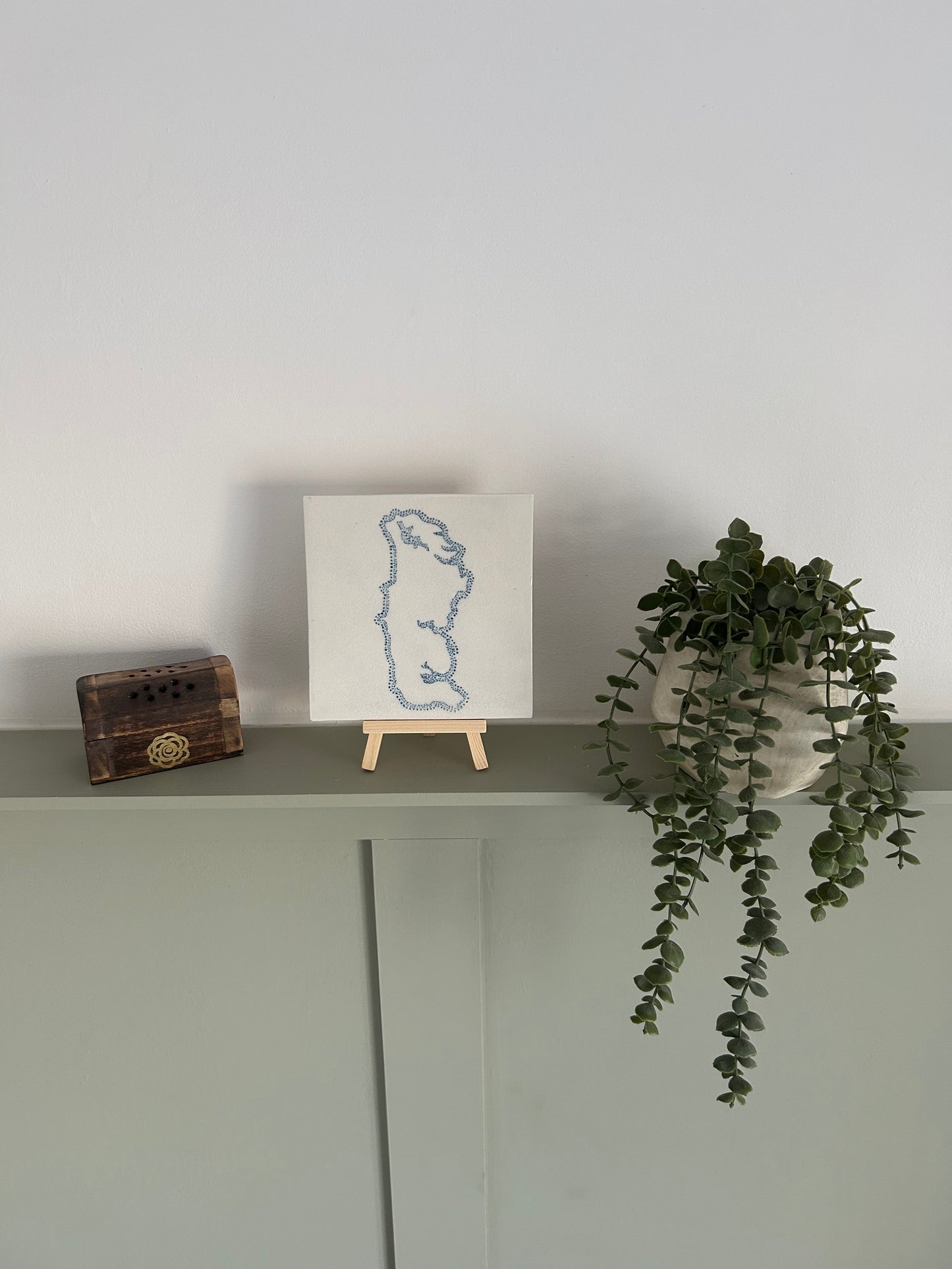 South Uist Outline Ceramic Wall Art Tile