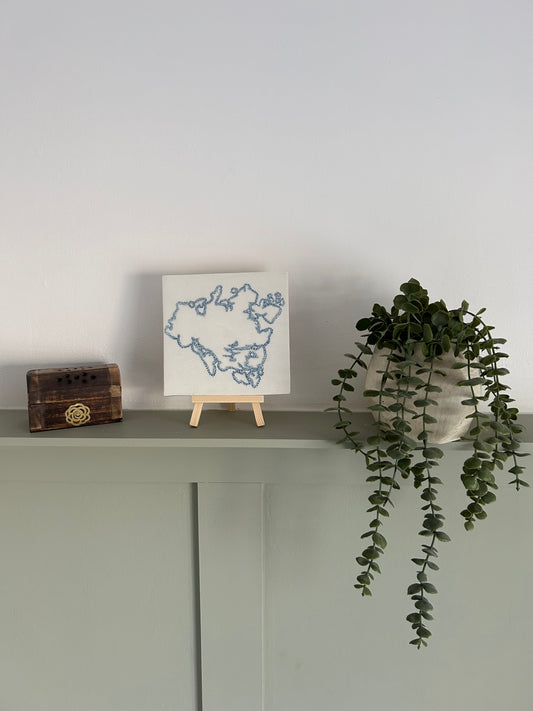 North Uist Outline Ceramic Wall Art Tile