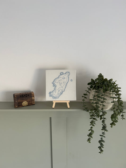 Iona Outline Ceramic Wall Art Tile