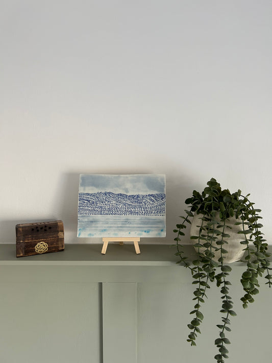 Cairngorms Silhouette Ceramic Wall Art Tile - rectangle