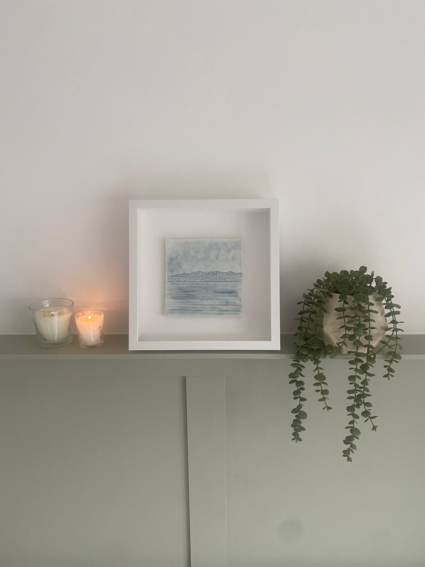 Arran Silhouette Ceramic Wall Art Tile - Square