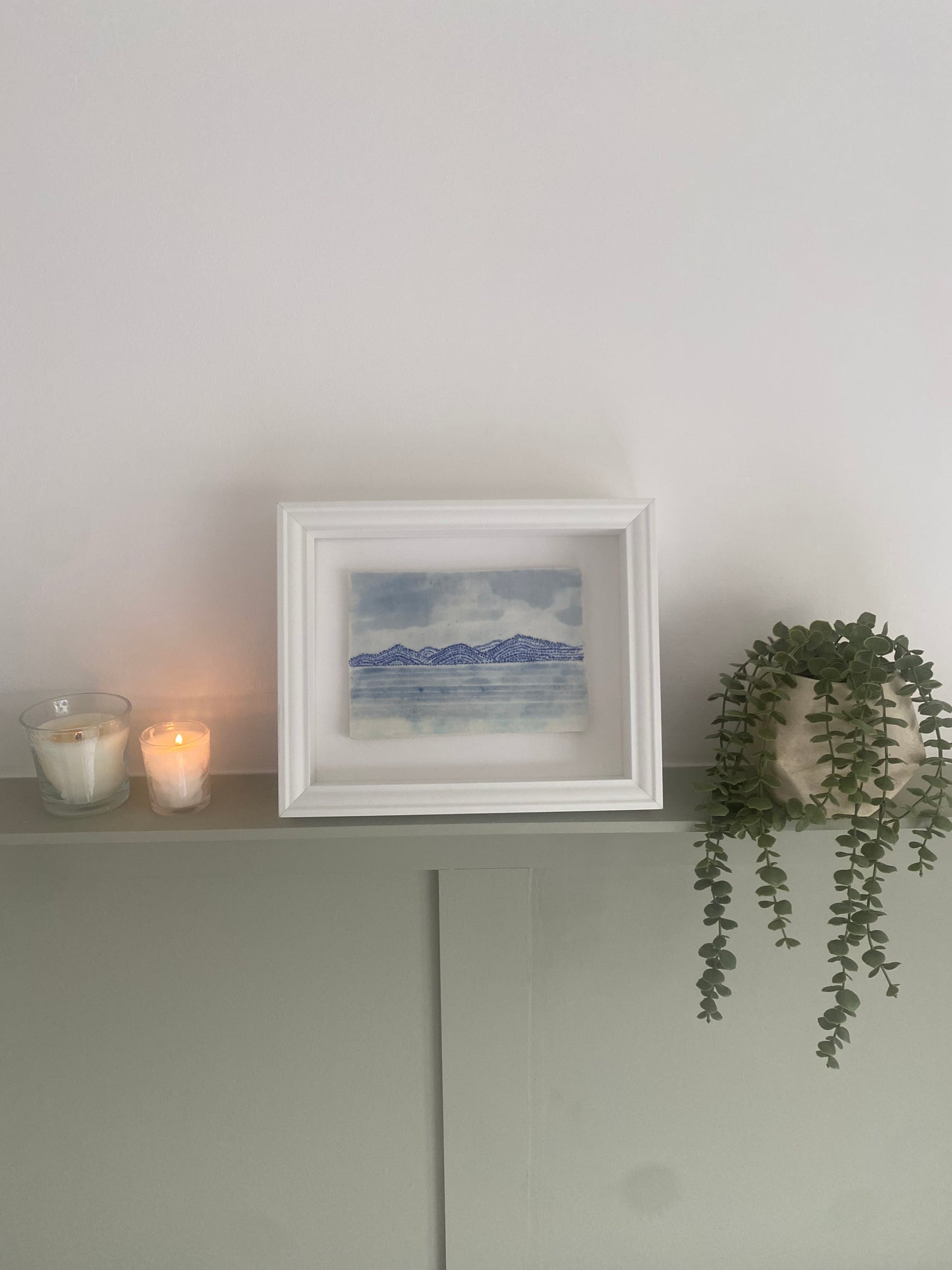 Ben More (Mull) Silhouette Ceramic Wall Art Tile - Rectangle