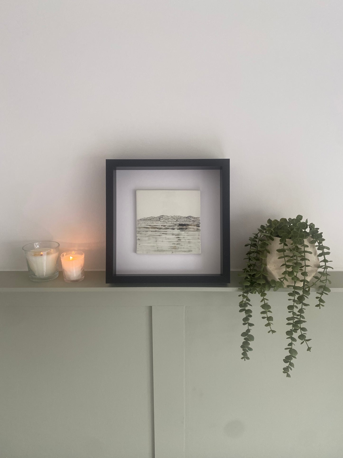 Arran Silhouette Ceramic Wall Art Tile - Square